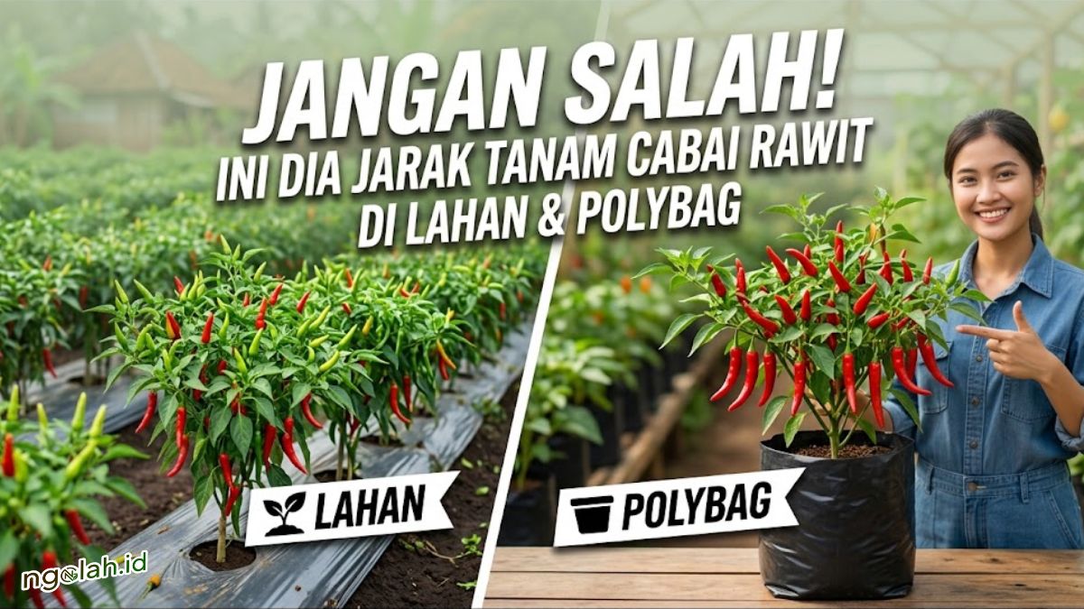 Jangan Salah! ini Dia Jarak Tanam Cabai Rawit di Lahan dan Polybag